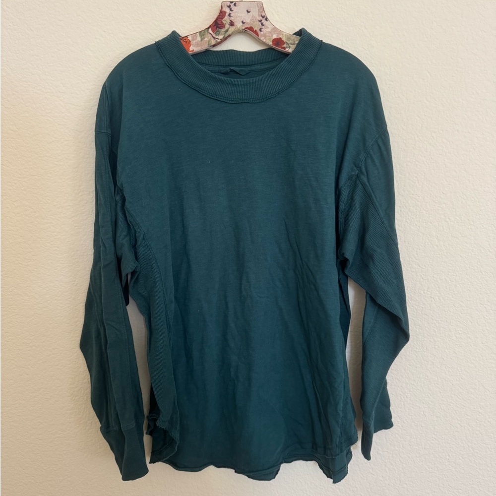 Aerie Teal Crew Neck Top